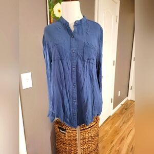 Abercrombie & Fitch Blue Button Down Shirt Size Large